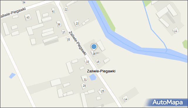 Zaliwie-Piegawki, Zaliwie-Piegawki, 18, mapa Zaliwie-Piegawki