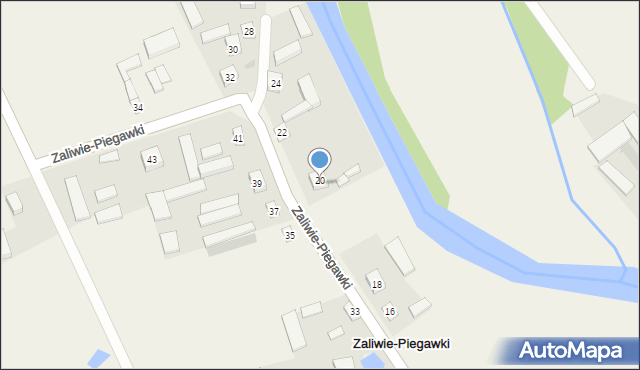 Zaliwie-Piegawki, Zaliwie-Piegawki, 20, mapa Zaliwie-Piegawki