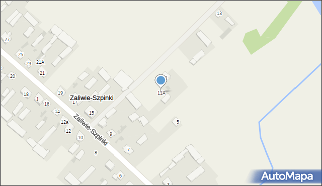 Zaliwie-Szpinki, Zaliwie-Szpinki, 11A, mapa Zaliwie-Szpinki