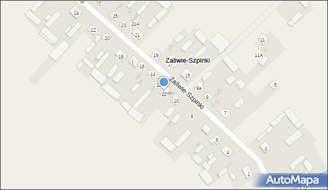 Zaliwie-Szpinki, Zaliwie-Szpinki, 12, mapa Zaliwie-Szpinki