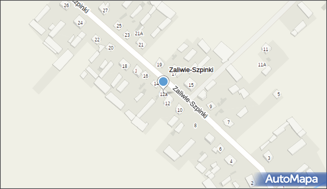 Zaliwie-Szpinki, Zaliwie-Szpinki, 12a, mapa Zaliwie-Szpinki