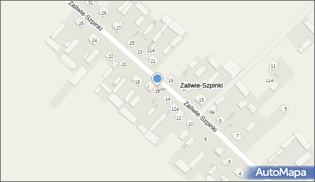 Zaliwie-Szpinki, Zaliwie-Szpinki, 16, mapa Zaliwie-Szpinki