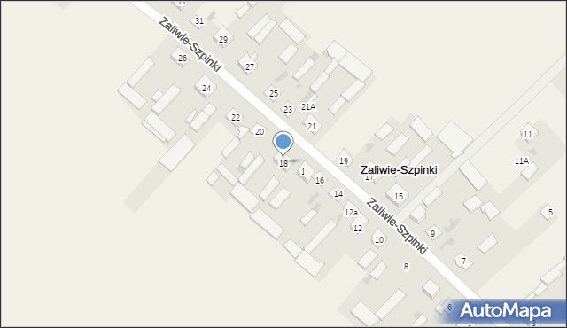 Zaliwie-Szpinki, Zaliwie-Szpinki, 18, mapa Zaliwie-Szpinki