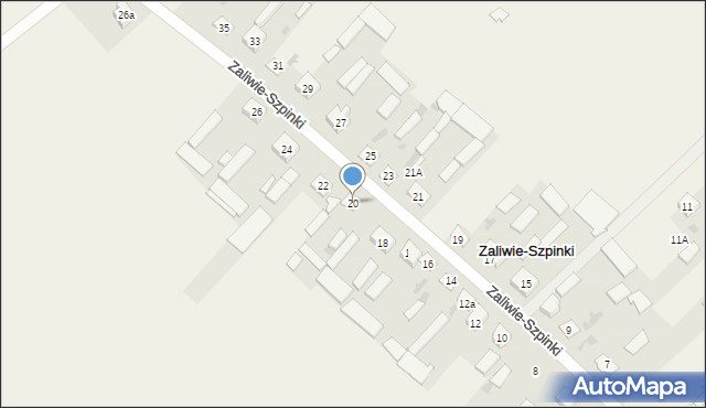 Zaliwie-Szpinki, Zaliwie-Szpinki, 20, mapa Zaliwie-Szpinki