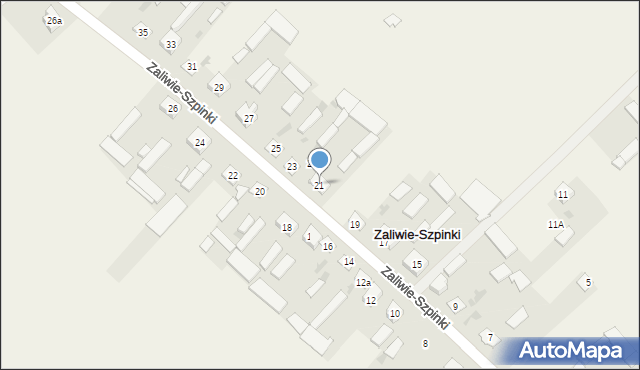 Zaliwie-Szpinki, Zaliwie-Szpinki, 21, mapa Zaliwie-Szpinki