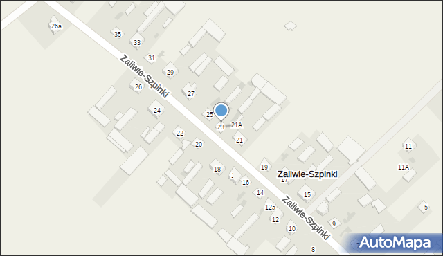 Zaliwie-Szpinki, Zaliwie-Szpinki, 23, mapa Zaliwie-Szpinki