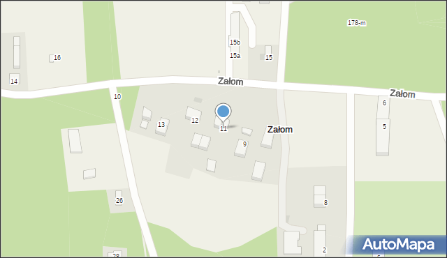 Załom, Załom, 11, mapa Załom