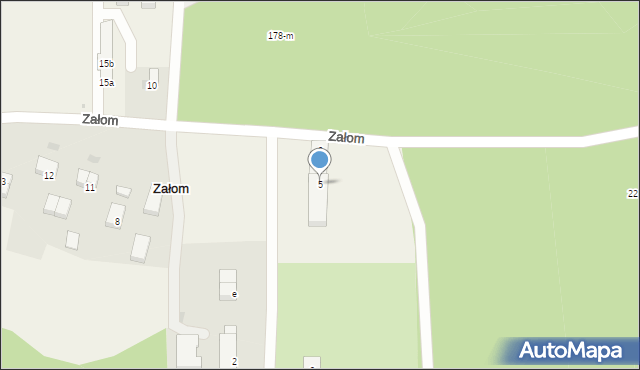 Załom, Załom, 5, mapa Załom