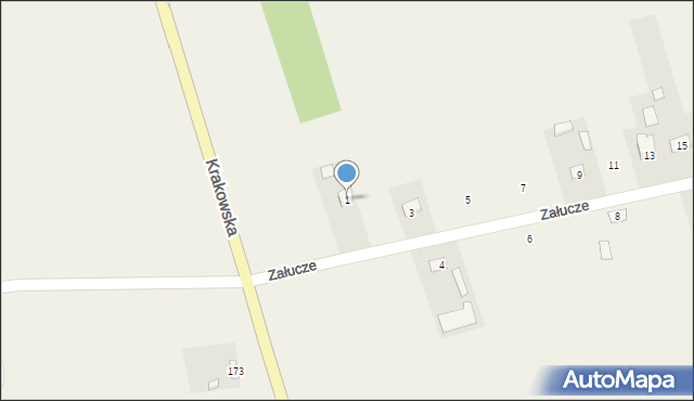 Załucze, Załucze, 1, mapa Załucze
