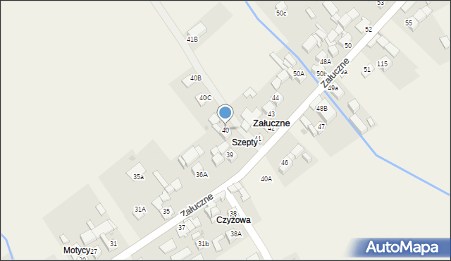 Załuczne, Załuczne, 40, mapa Załuczne