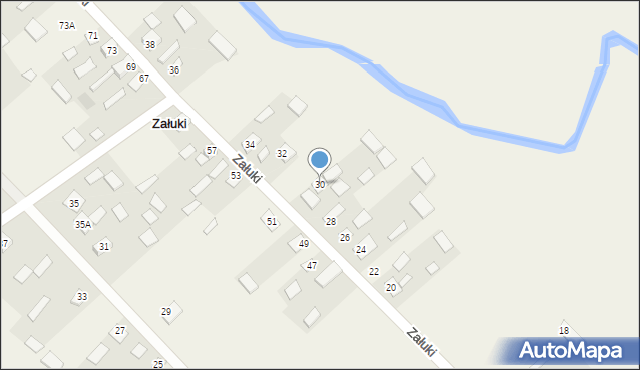 Załuki, Załuki, 30, mapa Załuki