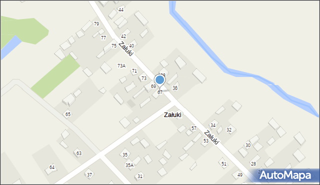 Załuki, Załuki, 67, mapa Załuki