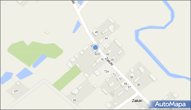 Załuki, Załuki, 77, mapa Załuki