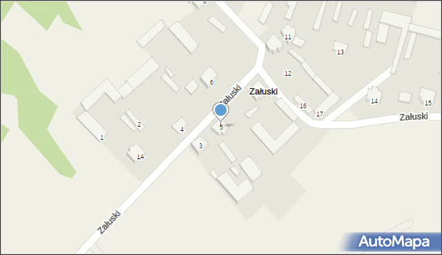 Załuski, Załuski, 5, mapa Załuski