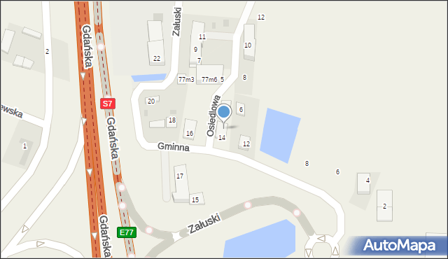 Załuski, Załuski, 71, mapa Załuski