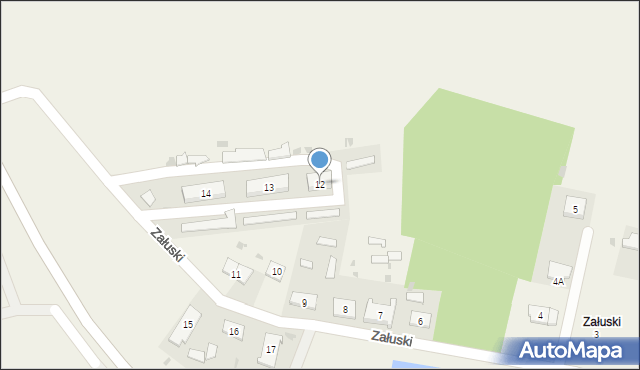 Załuski, Załuski, 12, mapa Załuski