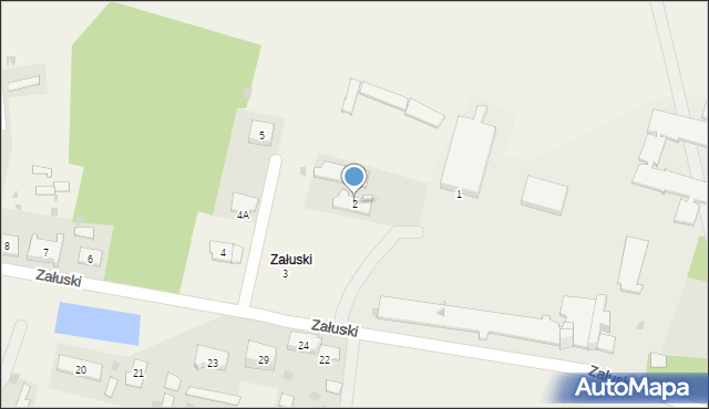 Załuski, Załuski, 2, mapa Załuski