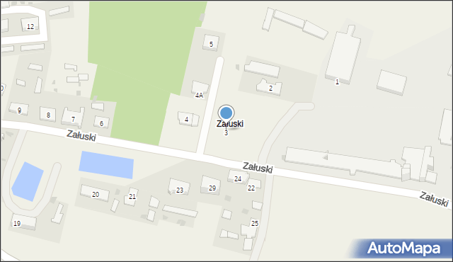 Załuski, Załuski, 3, mapa Załuski