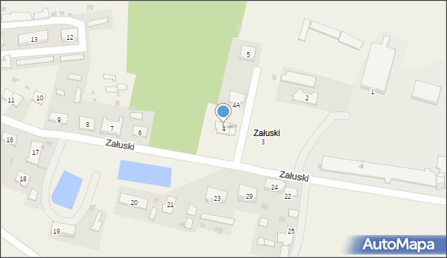 Załuski, Załuski, 4, mapa Załuski