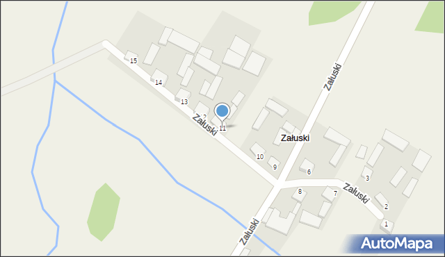 Załuski, Załuski, 11, mapa Załuski