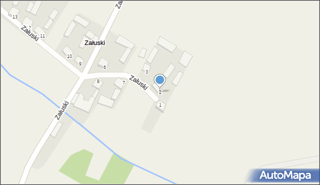 Załuski, Załuski, 2, mapa Załuski