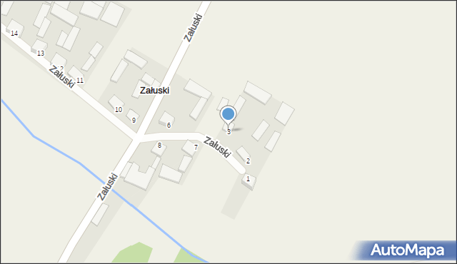 Załuski, Załuski, 3, mapa Załuski