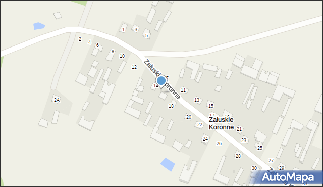 Załuskie Koronne, Załuskie Koronne, 16, mapa Załuskie Koronne