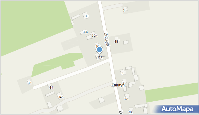 Zalutyń, Zalutyń, 32A, mapa Zalutyń