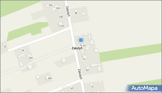 Zalutyń, Zalutyń, 7, mapa Zalutyń