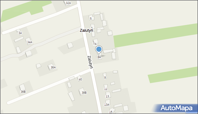 Zalutyń, Zalutyń, 9A, mapa Zalutyń