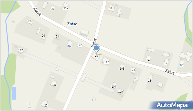 Załuż, Załuż, 19, mapa Załuż