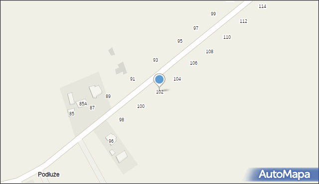 Załuże, Załuże, 102, mapa Załuże