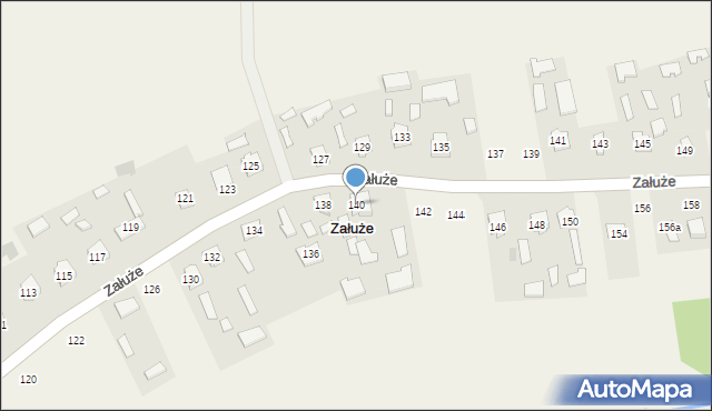 Załuże, Załuże, 140, mapa Załuże