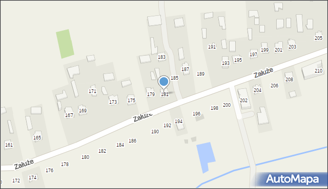 Załuże, Załuże, 181, mapa Załuże