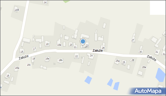 Załuże, Załuże, 23a, mapa Załuże