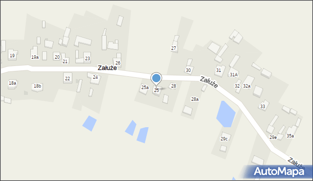 Załuże, Załuże, 25, mapa Załuże