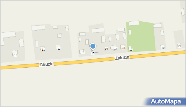 Załuzie, Załuzie, 15, mapa Załuzie