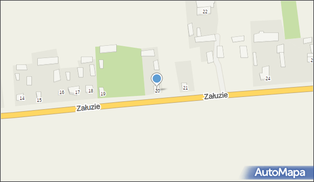 Załuzie, Załuzie, 20, mapa Załuzie