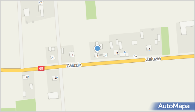 Załuzie, Załuzie, 3, mapa Załuzie