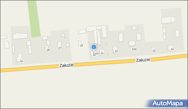 Załuzie, Załuzie, 30, mapa Załuzie