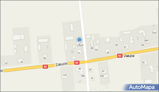 Załuzie, Załuzie, 37b, mapa Załuzie