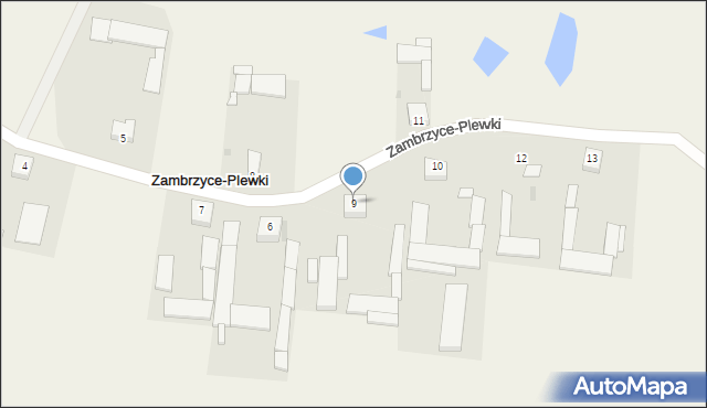 Zambrzyce-Plewki, Zambrzyce-Plewki, 9, mapa Zambrzyce-Plewki