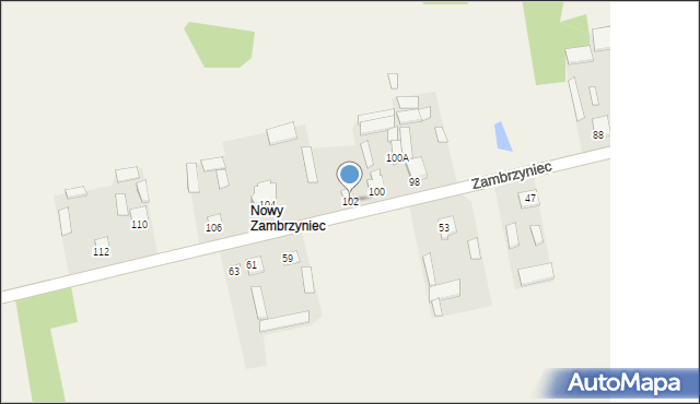 Zambrzyniec, Zambrzyniec, 102, mapa Zambrzyniec