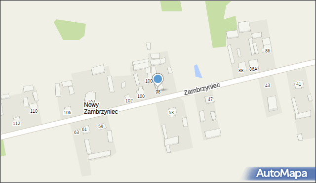 Zambrzyniec, Zambrzyniec, 98, mapa Zambrzyniec