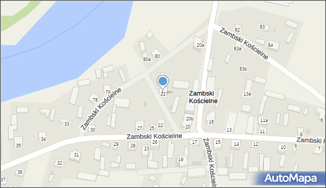 Zambski Kościelne, Zambski Kościelne, 21, mapa Zambski Kościelne