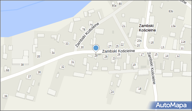 Zambski Kościelne, Zambski Kościelne, 29, mapa Zambski Kościelne