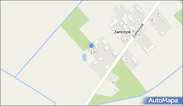 Zamczysk, Zamczysk, 1, mapa Zamczysk