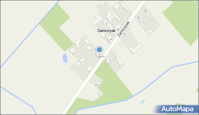 Zamczysk, Zamczysk, 2, mapa Zamczysk