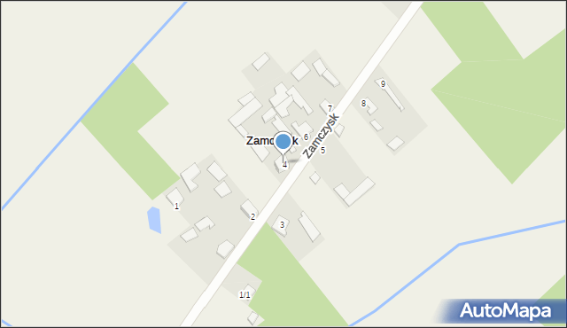 Zamczysk, Zamczysk, 4, mapa Zamczysk