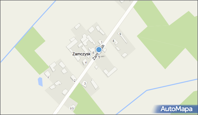 Zamczysk, Zamczysk, 5, mapa Zamczysk